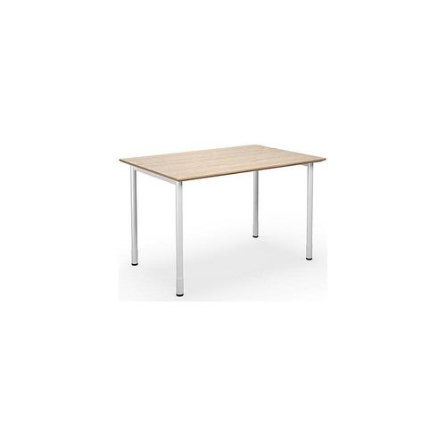 4061753264732 - Mehrzwecktisch DUO-C Trend gerade Platte Tiefe 800 mm Breite 1200 mm Eiche   weiß kaiserkraft