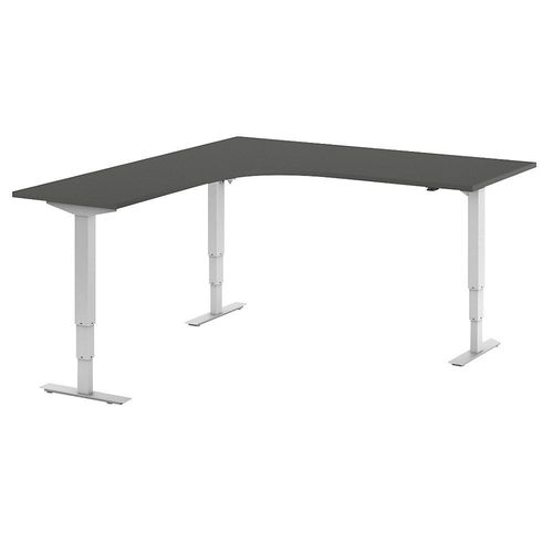 4061753259462 - Schreibtisch Atlanta elektrisch höhenverstellbar L-Form BxT 1800 x 2000 mm dunkelgrau weiß links kaiserkraft 4061753259462 - Schreibtisch Atlanta elektrisch höhenverstellbar L-Form BxT 1800 x 2000 mm dunkelgrau weiß links kaiserkraft
