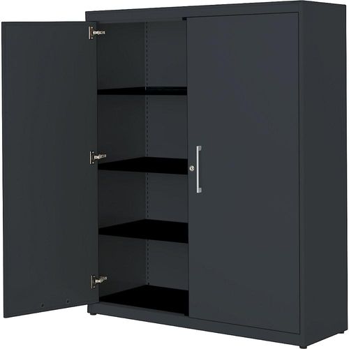 4250633328880 - mauser Flügeltürenschrank HxB 1516 x 1200 mm Stahlplatte 3 Fachböden anthrazitgrau   anthrazitgrau   anthrazitgrau