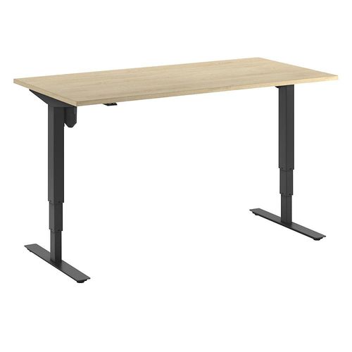 4061753258755 - Schreibtisch Atlanta elektrisch höhenverstellbar gerade BxT 1600 x 800 mm Eiche schwarz kaiserkraft 4061753258755 - Schreibtisch Atlanta elektrisch höhenverstellbar gerade BxT 1600 x 800 mm Eiche schwarz kaiserkraft