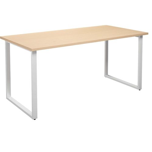 4061753262936 - Mehrzwecktisch DUO-O gerade Platte Tiefe 800 mm Breite 1600 mm Birke   weiß kaiserkraft
