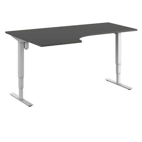 4061753266309 - Schreibtisch Atlanta elektrisch höhenverstellbar Ecke BxT 1800 x 1200 mm dunkelgrau weiß links kaiserkraft 4061753266309 - Schreibtisch Atlanta elektrisch höhenverstellbar Ecke BxT 1800 x 1200 mm dunkelgrau weiß links kaiserkraft