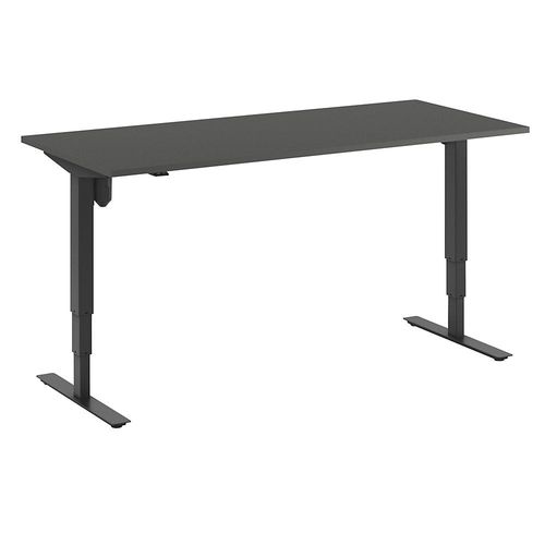 4061753266118 - Schreibtisch Atlanta elektrisch höhenverstellbar gerade BxT 1800 x 800 mm dunkelgrau schwarz kaiserkraft