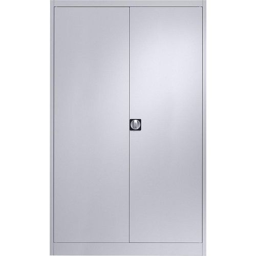 4250633302422 - mauser Stahlschrank mit Flügeltüren 4 Fachböden Breite 1200 mm weißaluminium Außentiefe 500 mm