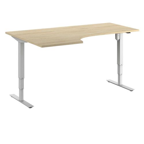 4061753266439 - Schreibtisch Atlanta elektrisch höhenverstellbar Ecke BxT 1800 x 1200 mm Eiche weiß links kaiserkraft 4061753266439 - Schreibtisch Atlanta elektrisch höhenverstellbar Ecke BxT 1800 x 1200 mm Eiche weiß links kaiserkraft