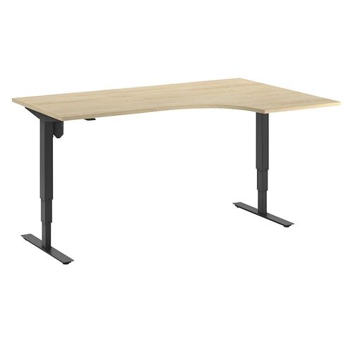 4061753266422 - Schreibtisch Atlanta elektrisch höhenverstellbar Ecke BxT 1800 x 1200 mm Eiche schwarz rechts kaiserkraft 4061753266422 - Schreibtisch Atlanta elektrisch höhenverstellbar Ecke BxT 1800 x 1200 mm Eiche schwarz rechts kaiserkraft