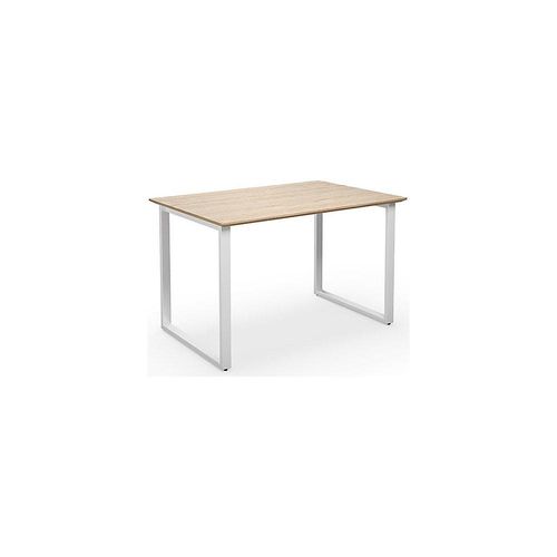 4061753268037 - Mehrzwecktisch DUO-O Trend gerade Platte Tiefe 800 mm Breite 1200 mm Eiche   weiß kaiserkraft