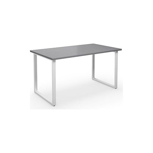 4061753262875 - Mehrzwecktisch DUO-O gerade Platte Tiefe 800 mm Breite 1400 mm lichtgrau   weiß kaiserkraft