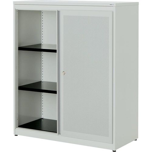 4250633331712 - mauser Schiebetürenschrank akustisch wirksam Kunststoffplatte HxBxT 1180 x 1000 x 432 mm 2 Fachböden lichtgrau   lichtgrau   lichtgrau