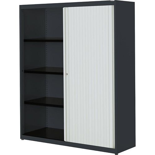 4250633330388 - mauser Querrollladenschrank HxBxT 1516 x 1200 x 432 mm Stahlplatte 3 Fachböden anthrazitgrau   lichtgrau   anthrazitgrau