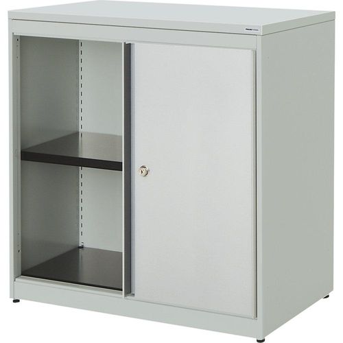 4250633329009 - mauser Schiebetürenschrank HxBxT 830 x 800 x 432 mm Kunststoffplatte 1 Fachboden lichtgrau   lichtgrau   lichtgrau
