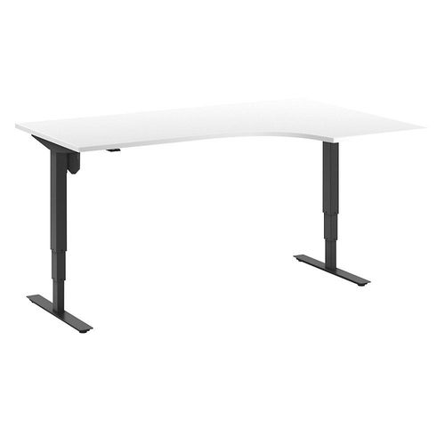 4061753259325 - Schreibtisch Atlanta elektrisch höhenverstellbar Ecke BxT 1800 x 1200 mm weiß schwarz rechts kaiserkraft 4061753259325 - Schreibtisch Atlanta elektrisch höhenverstellbar Ecke BxT 1800 x 1200 mm weiß schwarz rechts kaiserkraft