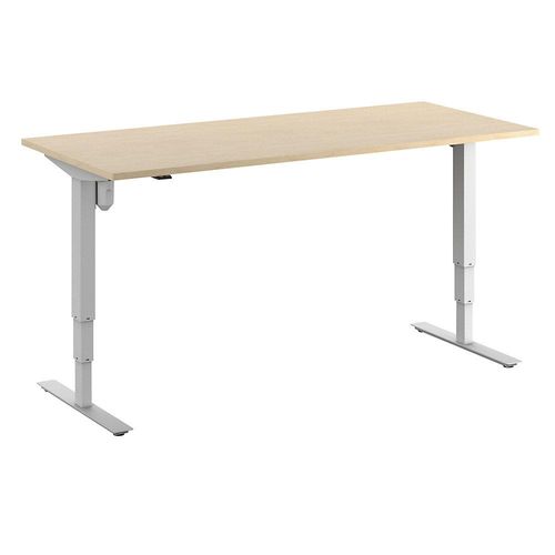 4061753266071 - Schreibtisch Atlanta elektrisch höhenverstellbar gerade BxT 1800 x 800 mm Birke weiß kaiserkraft