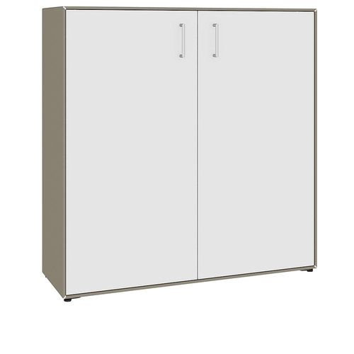 4250633391235 - mauser Flügeltürenschrank 2 Türen 6 Fächer Breite 1155 mm beigegrau reinweiß 4250633391235 - mauser Flügeltürenschrank 2 Türen 6 Fächer Breite 1155 mm beigegrau reinweiß
