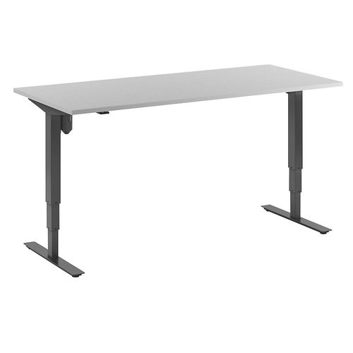 4061753266057 - Schreibtisch Atlanta elektrisch höhenverstellbar gerade BxT 1800 x 800 mm lichtgrau schwarz kaiserkraft 4061753266057 - Schreibtisch Atlanta elektrisch höhenverstellbar gerade BxT 1800 x 800 mm lichtgrau schwarz kaiserkraft
