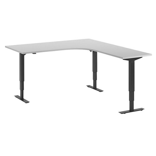4061753259714 - Schreibtisch Atlanta elektrisch höhenverstellbar L-Form BxT 1800 x 2000 mm lichtgrau schwarz rechts kaiserkraft 4061753259714 - Schreibtisch Atlanta elektrisch höhenverstellbar L-Form BxT 1800 x 2000 mm lichtgrau schwarz rechts kaiserkraft