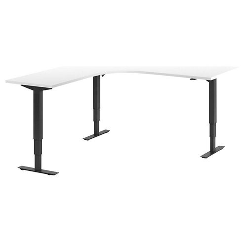 4061753259509 - Schreibtisch Atlanta elektrisch höhenverstellbar L-Form BxT 1800 x 2000 mm weiß schwarz links kaiserkraft 4061753259509 - Schreibtisch Atlanta elektrisch höhenverstellbar L-Form BxT 1800 x 2000 mm weiß schwarz links kaiserkraft