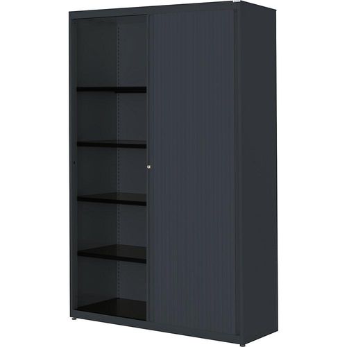4250633330432 - mauser Querrollladenschrank HxBxT 1956 x 1200 x 432 mm Stahlplatte 4 Fachböden anthrazitgrau   anthrazitgrau   anthrazitgrau