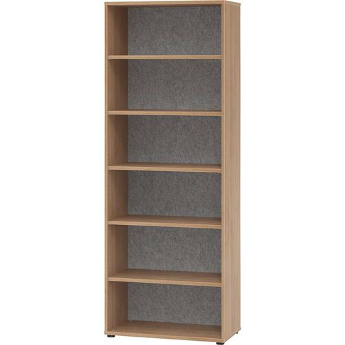 4032062178133 - ANNY-AC - Regal mit Akustik-Rückwand HxBxT 2156 x 800 x 400 mm 5 Fachböden Nussbaum-Dekor kaiserkraft 4032062178133 - ANNY-AC - Regal mit Akustik-Rückwand HxBxT 2156 x 800 x 400 mm 5 Fachböden Nussbaum-Dekor kaiserkraft