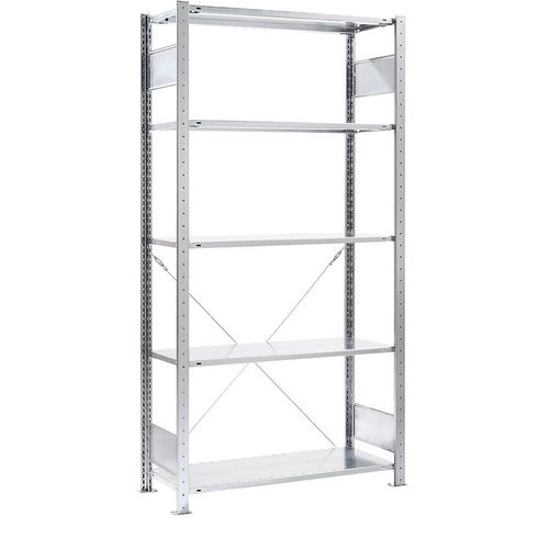 4061753013538 - eurokraft pro Steckregal Höhe 2000 mm für Sichtlagerkästen Grundregal BxT 1060 x 436 mm 5 Böden