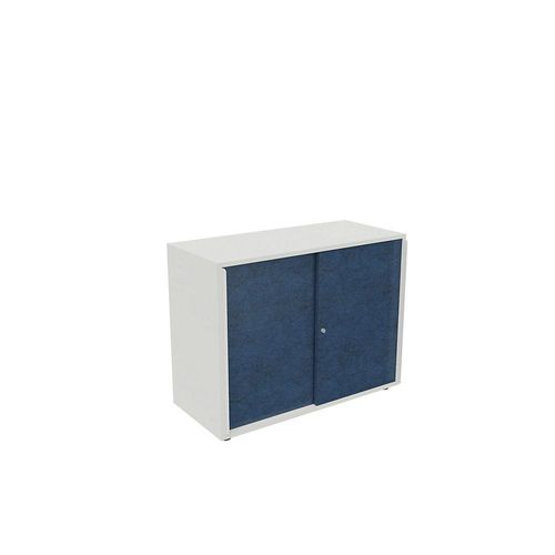 0089336799802 - Schiebetürenschrank NEOTEX mit Akustik-Front HxBxT 775 x 1000 x 440 mm Front atlantikblau kaiserkraft