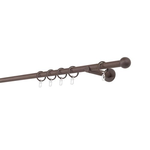 4066866115124 - Gardinenstange MYDECO 20mm Ball Wandträger 12 cm Gardinenstangen Gr L 340 cm 1 läufig braun Gardinenstangen Wandmontage 4066866115124 - Gardinenstange MYDECO 20mm Ball Wandträger 12 cm Gardinenstangen Gr L 340 cm 1 läufig braun Gardinenstangen Wandmontage