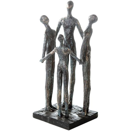 4001250599012 - Dekofigur CASABLANCA BY GILDE Skulptur Group Dekofiguren Gr B H T 12 cm x 30 cm x 12 cm braun (bronzefarben) Deko-Objekte Dekoobjekt Höhe 30 cm mit Spruchanhänger Wohnzimmer