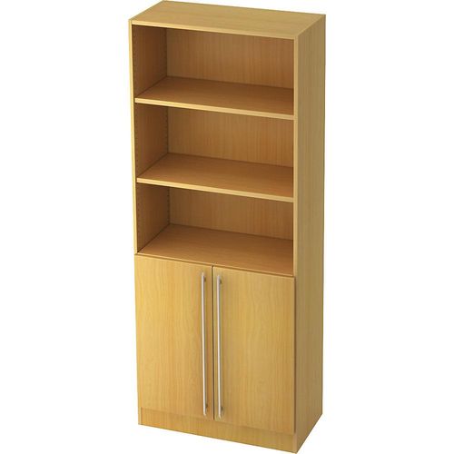 4032062128244 - Regalschrank 2 Fachböden offen 1 Fachboden hinter Türen Buche-Dekor kaiserkraft 4032062128244 - Regalschrank 2 Fachböden offen 1 Fachboden hinter Türen Buche-Dekor kaiserkraft