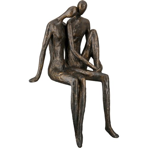 4063387376300 - Kantenhocker CASABLANCA BY GILDE Skulptur XL Couple Dekofiguren Gr B H T 19 cm x 35 cm x 13 cm braun (bronzefarben) Weitere Figuren Skulpturen