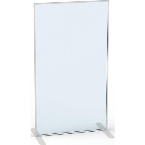 4061753232410 - Trennwand aus Acrylglas HxBxT 1805 x 1000 x 480 mm mit Füßen RAL 9006 weißalu kaiserkraft 4061753232410 - Trennwand aus Acrylglas HxBxT 1805 x 1000 x 480 mm mit Füßen RAL 9006 weißalu kaiserkraft