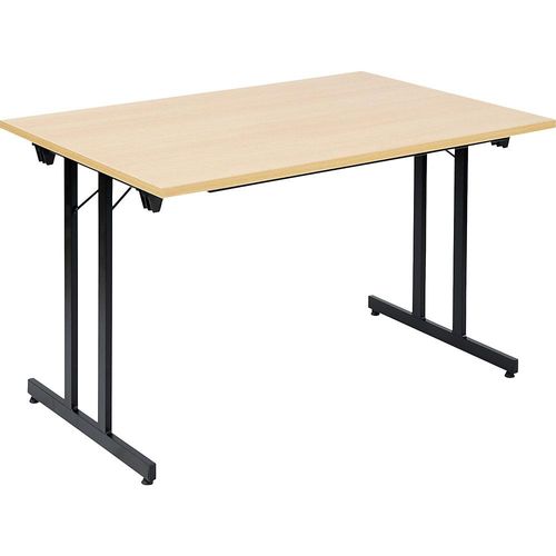4061753246639 - Klapptisch F25 BxT 1200 x 800 mm Platte Buche-Dekor Gestell schwarz kaiserkraft