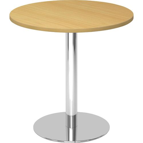 4032062147368 - Besprechungstisch Ø 800 mm 755 mm hoch Gestell verchromt Platte Buche-Dekor kaiserkraft 4032062147368 - Besprechungstisch Ø 800 mm 755 mm hoch Gestell verchromt Platte Buche-Dekor kaiserkraft