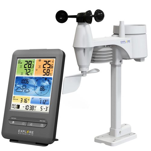 4007922065564 - EXPLORE SCIENTIFIC WLAN-Farb-Wetterstation mit 5-in-1-Profi-Sensor V WSX1001 Sprache Language Code 2 Farbe schwarz