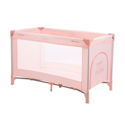 3800171200387 - Kikkaboo Reisebett so gifted eine Ebene weiche Matratzenauflage Seiteneingang rosa pink