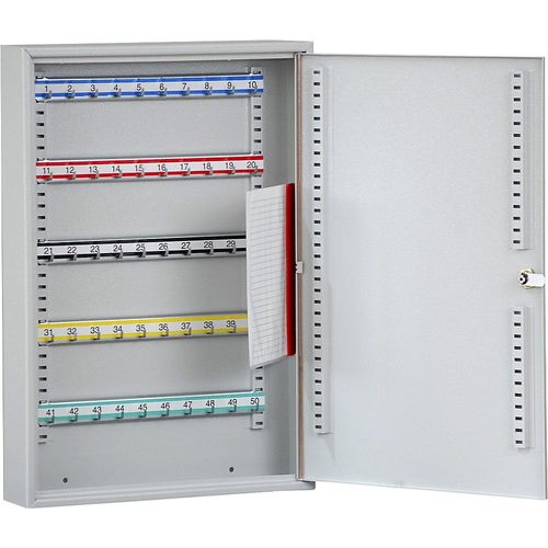 5901468300969 - Schlüsselschrank 50 Haken HxBxT 550 x 380 x 80 mm lichtgrau kaiserkraft