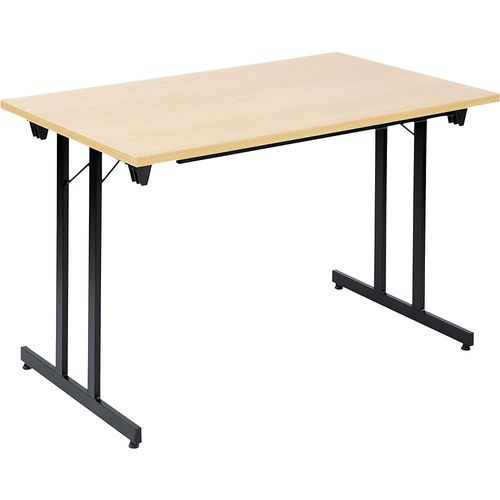 4061753246592 - Klapptisch F25 BxT 1200 x 700 mm Platte Buche-Dekor Gestell schwarz kaiserkraft
