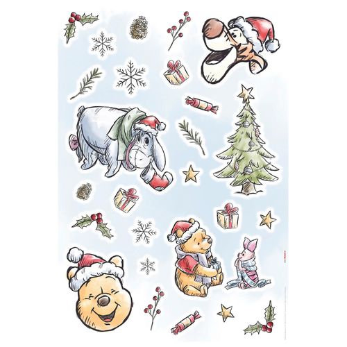 4036834177751 - Wandtattoo KOMAR Winnie the Pooh Christmas - Größe 50 x 70 cm bunt B50cm Folie Wandtattoos selbstklebend Wandsticker Kinderzimmer