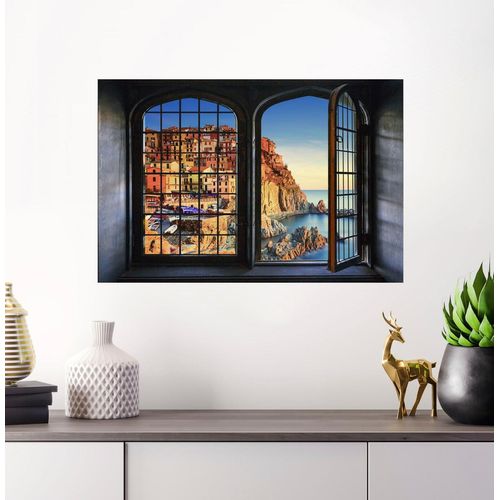 4049009360711 - Wandsticker QUEENCE Italien bunt B60cm H40cm Vinyl Wandtattoos Wandsticker Wandbild selbstklebend 3D Fenster