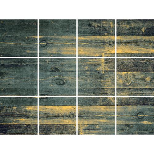 4049009360742 - Fliesenaufkleber QUEENCE Holz bunt (braun gelb) B15cm H15cm T01cm Fliesenaufkleber Stickerfliesen selbstklebend Sticker 12er Set