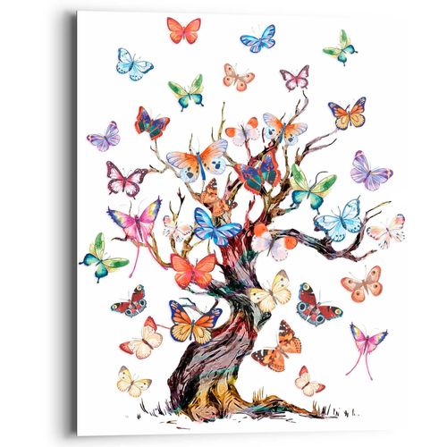 8714597625202 - Deco-Panel REINDERS Schmetterling Baum bunt (farbe bild(er) bunt) B40cm H50cm T2cm Holzwerkstoff Bilder