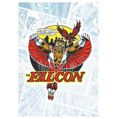 4036834178130 - KOMAR Wandtattoo Falcon Comic Classic Wandtattoos 50x70 cm (Breite x Höhe) selbstklebendes Wandtattoo Gr B H 50 cm x 70 cm Kinder-Comic bunt (rot gelb schwarz weiß) Wandtattoos Wandsticker