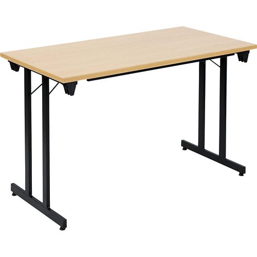 4061753246554 - Klapptisch F25 BxT 1200 x 600 mm Platte Buche-Dekor Gestell schwarz kaiserkraft 4061753246554 - Klapptisch F25 BxT 1200 x 600 mm Platte Buche-Dekor Gestell schwarz kaiserkraft