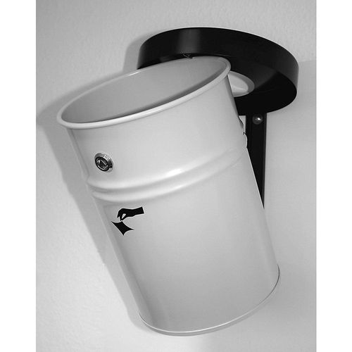 4260058015135 - Wandabfallbehälter abschließbar Volumen 16 l HxØ 340 x 245 mm grau kaiserkraft