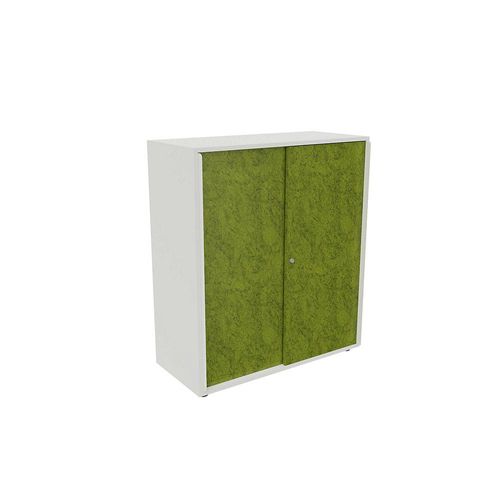 0089336799840 - Schiebetürenschrank NEOTEX mit Akustik-Front HxBxT 1150 x 1000 x 440 mm Front apfelgrün kaiserkraft