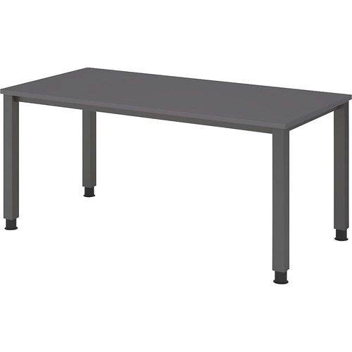 4032062323298 - QS16 höhenverstellbarer Schreibtisch grafit rechteckig 4-Fuß-Gestell grau 1600 x 800 cm