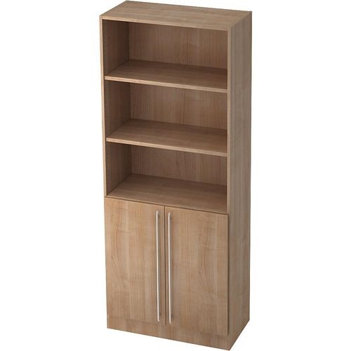 4032062128329 - Regalschrank 2 Fachböden offen 1 Fachboden hinter Türen Nussbaum kaiserkraft 4032062128329 - Regalschrank 2 Fachböden offen 1 Fachboden hinter Türen Nussbaum kaiserkraft