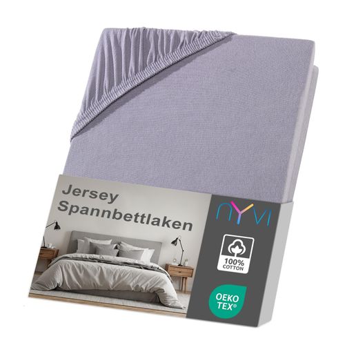 4255636630787 - NYVI Jersey Spannbettlaken DreamScience für Matratzen bis 22 cm Höhe - Weich & Anschmiegsam Rundumgummizug Bügelfrei Farbegrau Größe90x200 - 100x200 cm 4255636630787 - NYVI Jersey Spannbettlaken DreamScience für Matratzen bis 22 cm Höhe - Weich & Anschmiegsam Rundumgummizug Bügelfrei Farbegrau Größe90x200 - 100x200 cm
