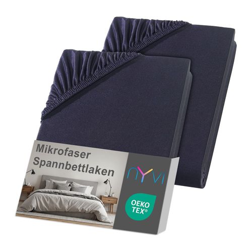 4255636637083 - NYVI Spannbettlaken DreamScience Mikrofaser - Weich & Anschmiegsam Rundumgummizug Bügelfrei Farbeschwarz Größe140x200 - 160x200 cm (2er Pack) 4255636637083 - NYVI Spannbettlaken DreamScience Mikrofaser - Weich & Anschmiegsam Rundumgummizug Bügelfrei Farbeschwarz Größe140x200 - 160x200 cm (2er Pack)