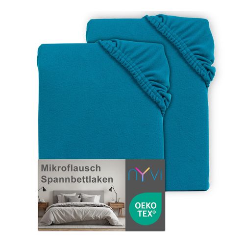 4255636639766 - NYVI Spannbettlaken DreamScience Mikroflausch - Kuschelweiches & Wärmendes Bettlaken Spannbetttuch Farbepetrol Größe180x200 - 200x200 cm (2er Pack) 4255636639766 - NYVI Spannbettlaken DreamScience Mikroflausch - Kuschelweiches & Wärmendes Bettlaken Spannbetttuch Farbepetrol Größe180x200 - 200x200 cm (2er Pack)