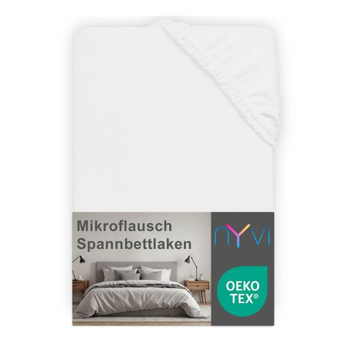 4255636634655 - NYVI Spannbettlaken DreamScience Mikroflausch - Kuschelweiches & Wärmendes Bettlaken Spannbetttuch Farbeweiß Größe140x200 - 160x200 cm 4255636634655 - NYVI Spannbettlaken DreamScience Mikroflausch - Kuschelweiches & Wärmendes Bettlaken Spannbetttuch Farbeweiß Größe140x200 - 160x200 cm